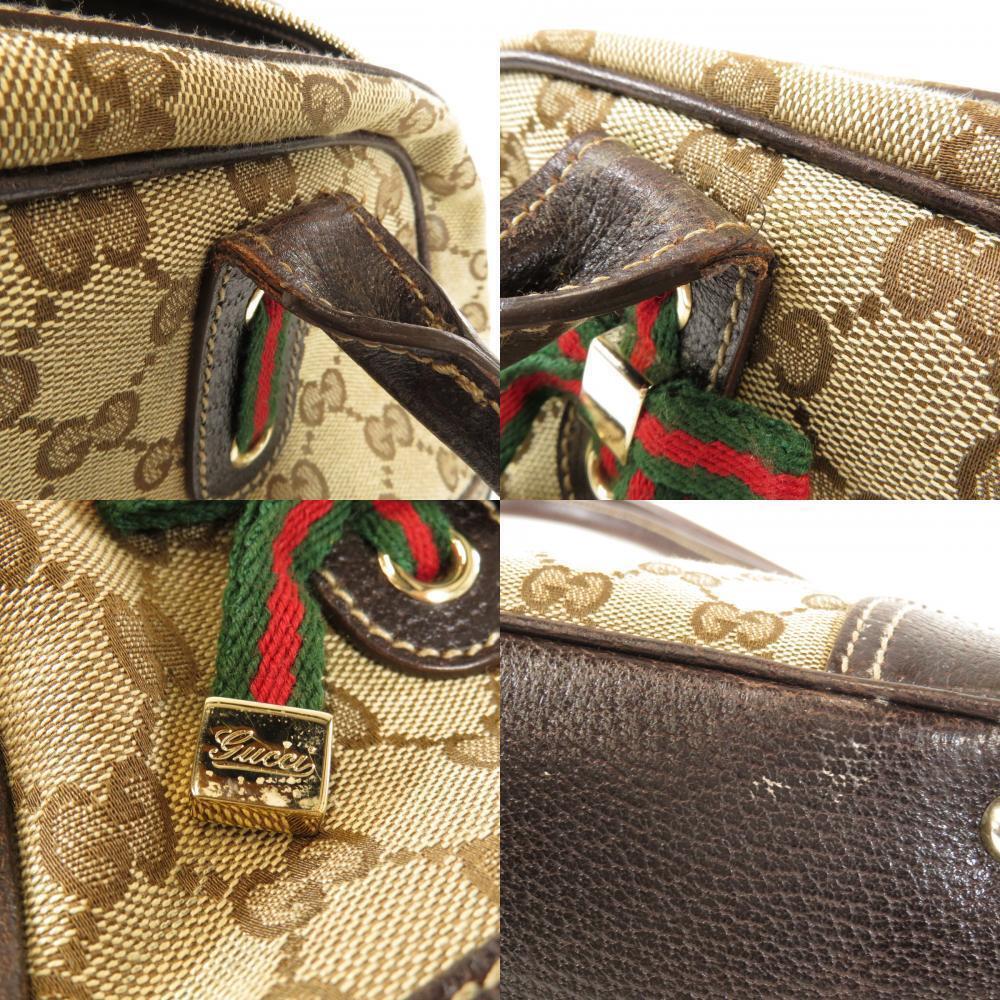 Gucci GG Canvas Princy Boston bag monogram canvas brown leather - Picture 8 of 10